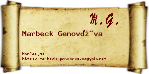 Marbeck Genovéva névjegykártya